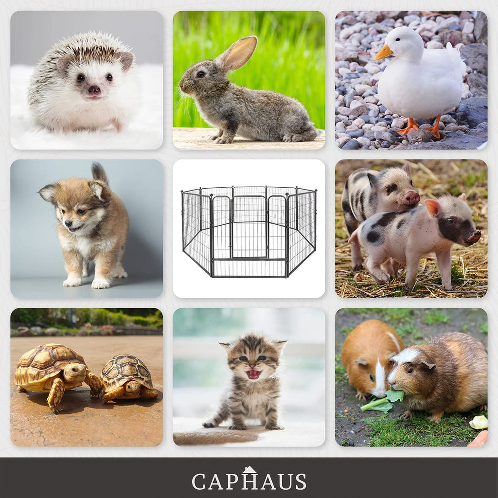 32 Inch Metal Foldable Pet Playpen with Door C24483