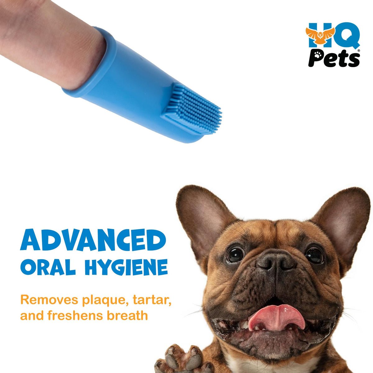 Finger Toothbrush for Pet Set of 2 Blue Q129114