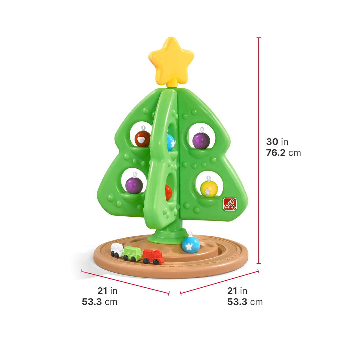 Kids Interactive Holiday Tree with 12 Colorful Plastic Ornaments X4304