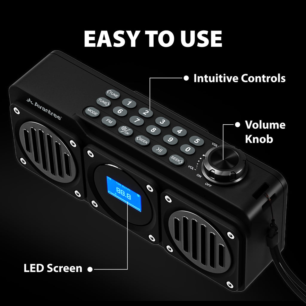 Portable FM Radio & Bluetooth Speaker K13417