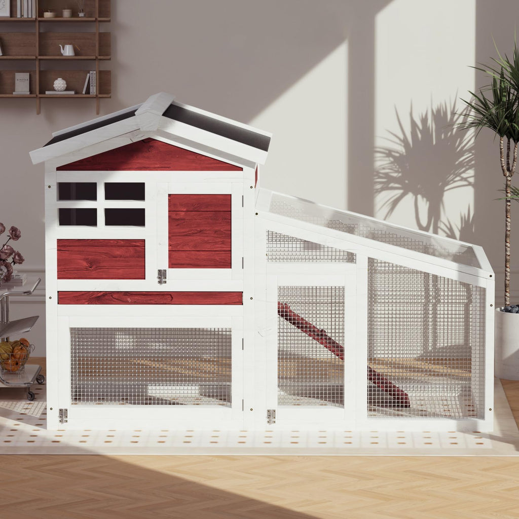 Weatherproof Wooden Rabbit Hutch O450