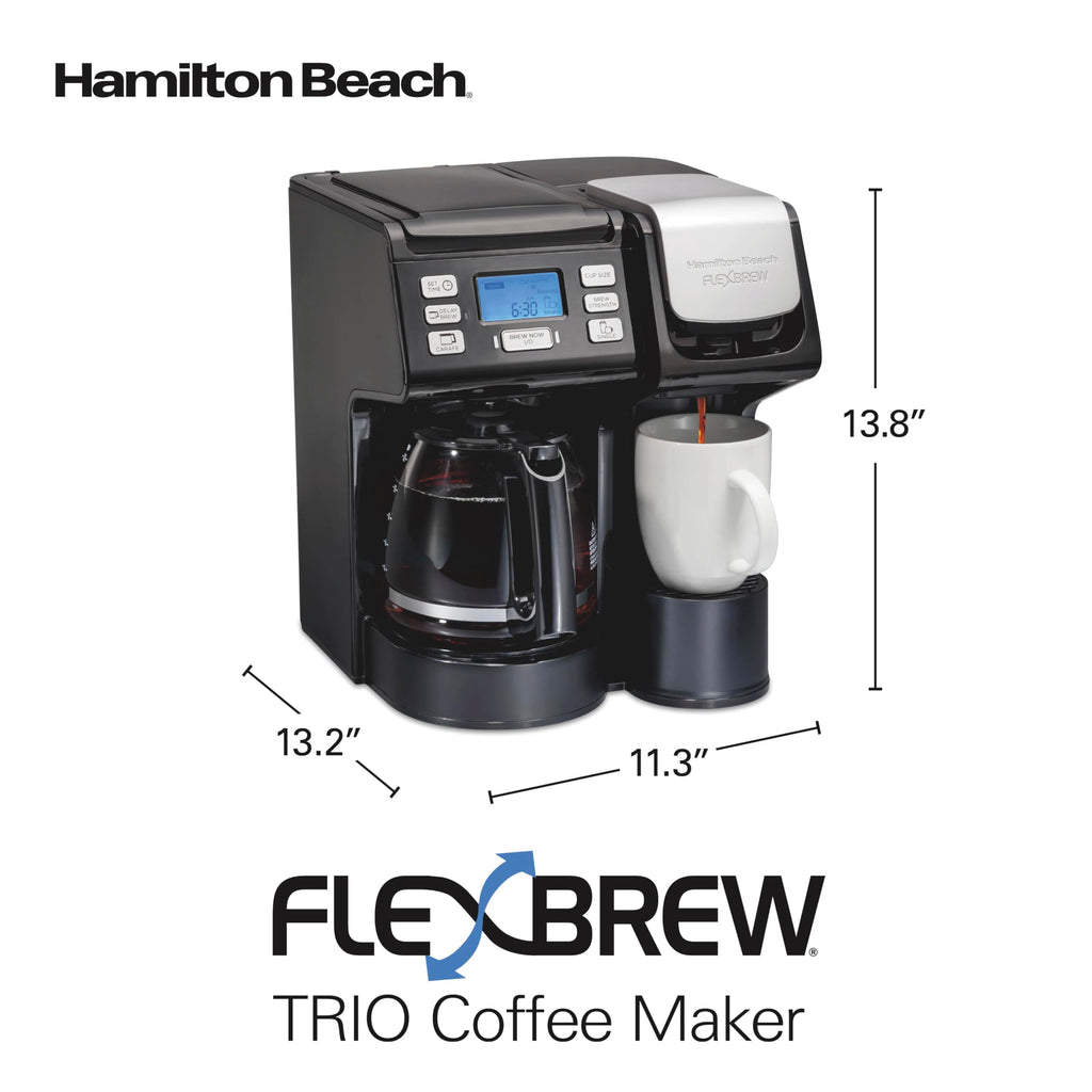 2-Way Coffee Maker with K-Cup Pods or Grounds, Black B452