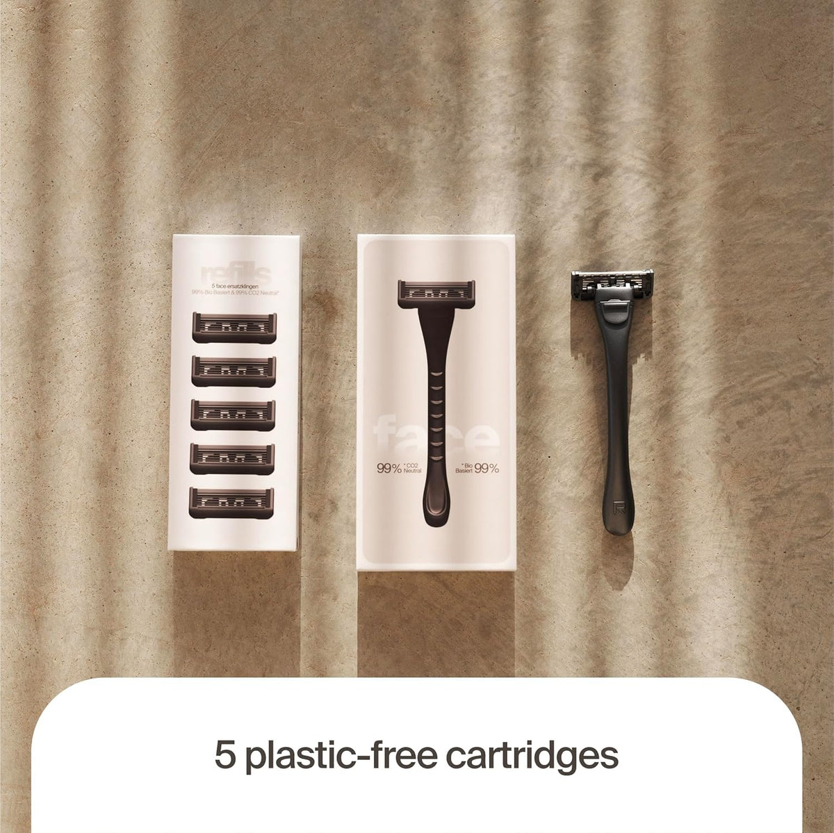 5 Plastic-Free Cartridges, 5 Blades C508141
