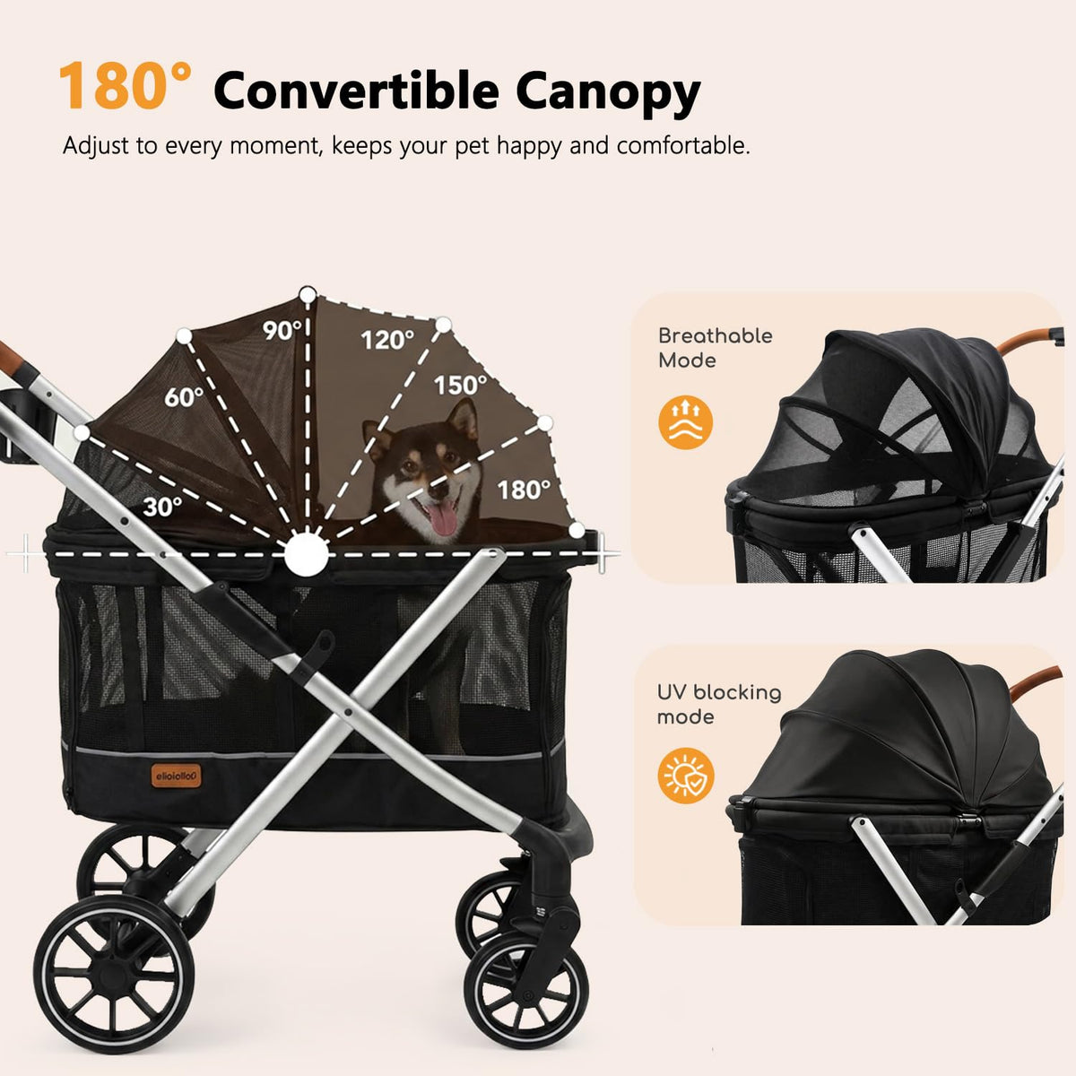 Lightweight Aluminum Dog Stroller A211194