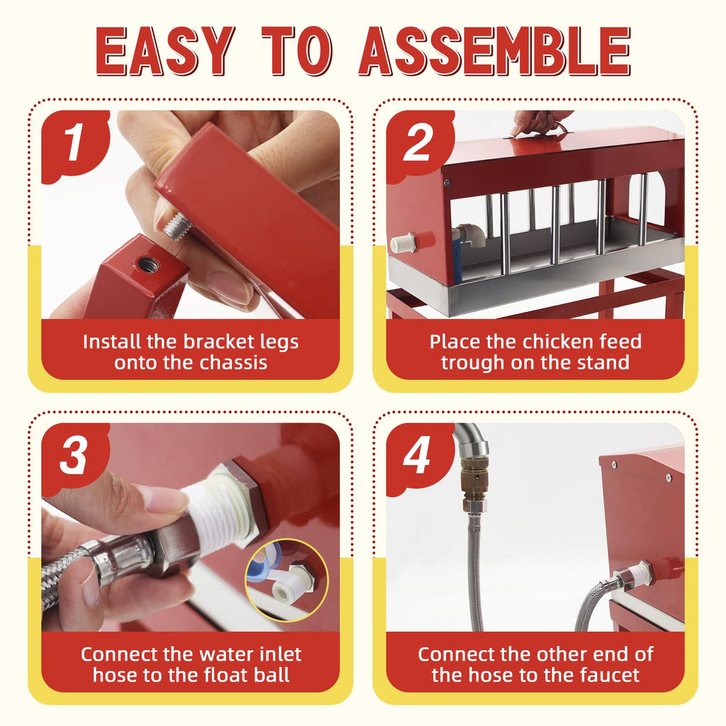 Automatic Chicken Waterer with Detachable Legs R493689