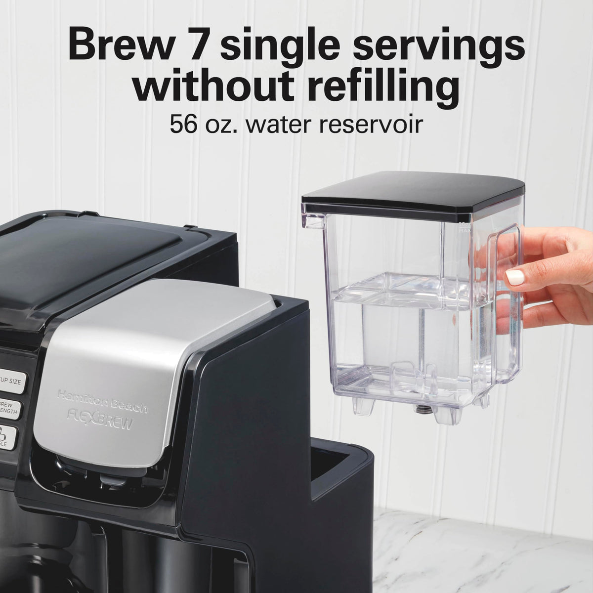 2-Way Coffee Maker with K-Cup Pods or Grounds, Black B452