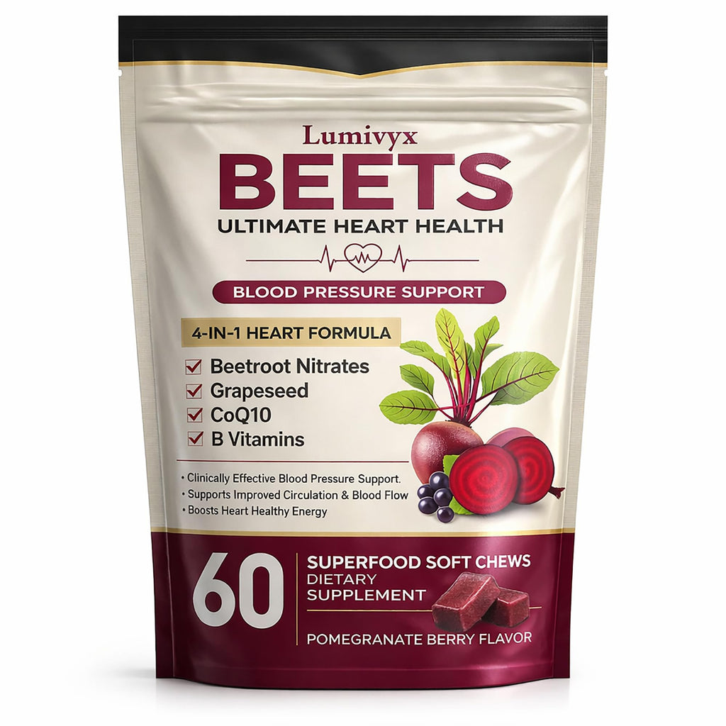 Beet Chews with Grape Seed Extract & CoQ10 - 60 Chews T786