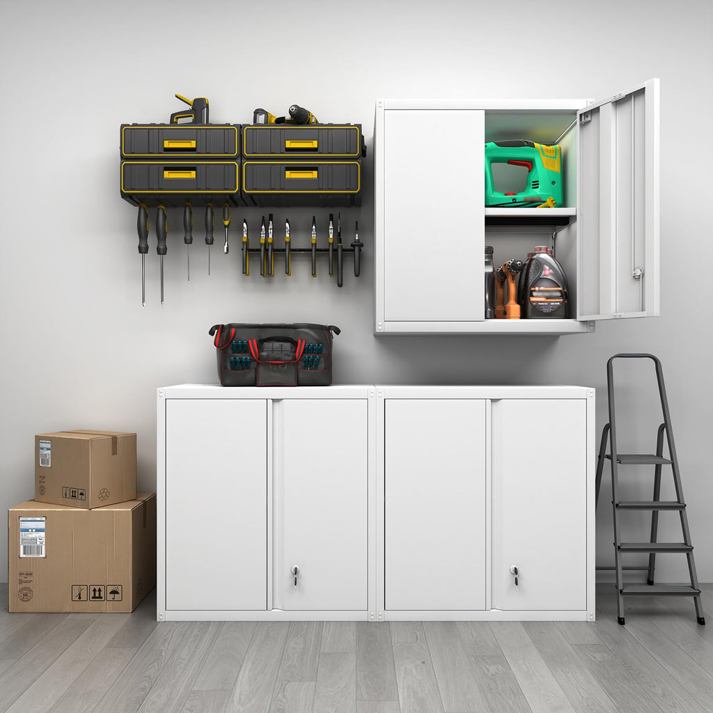 Metal Wall Mounted Storage Cabinet with Lock Y706626