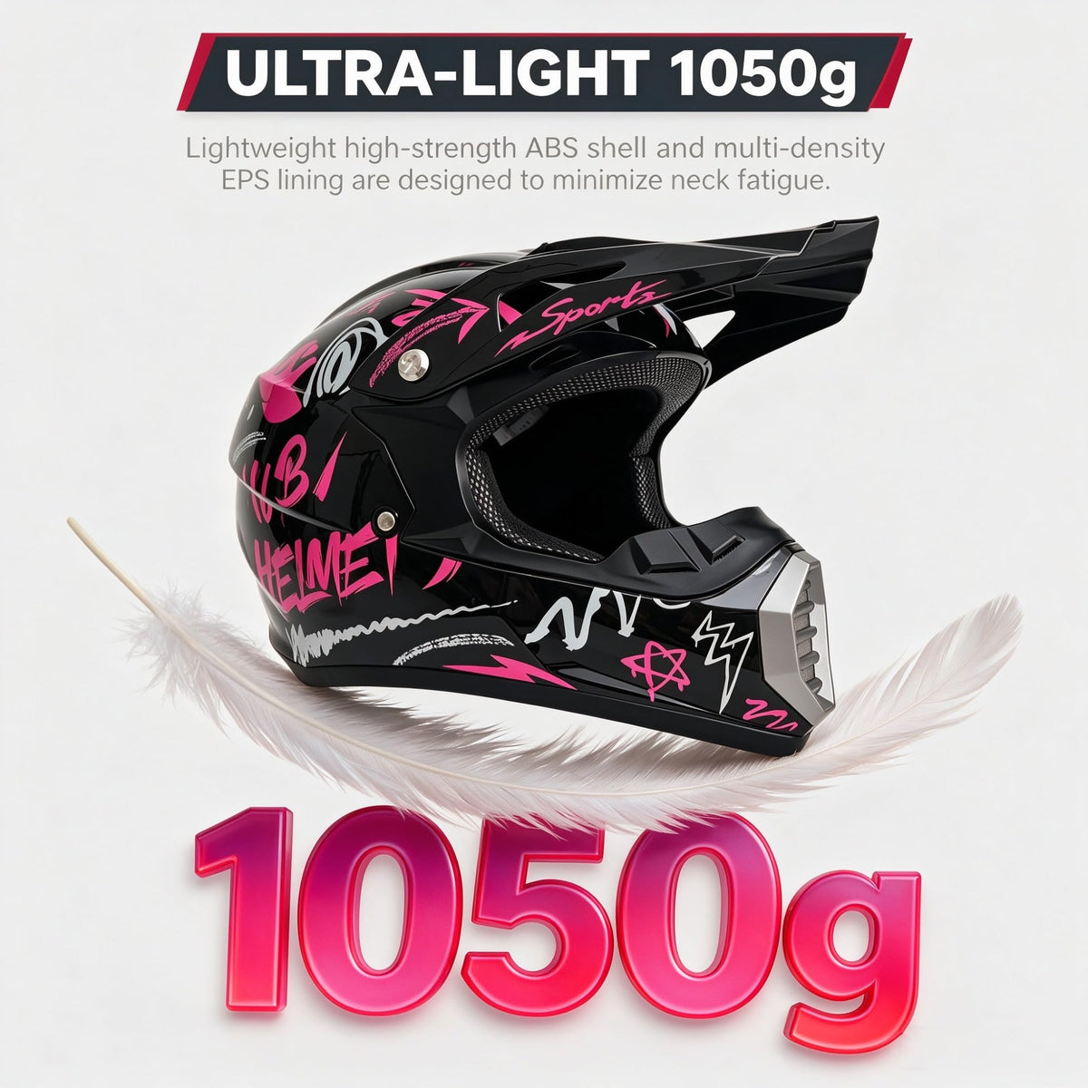 Youth Dirt Bike Helmet DOT Full Face Motocross 4-Piece Set A5223