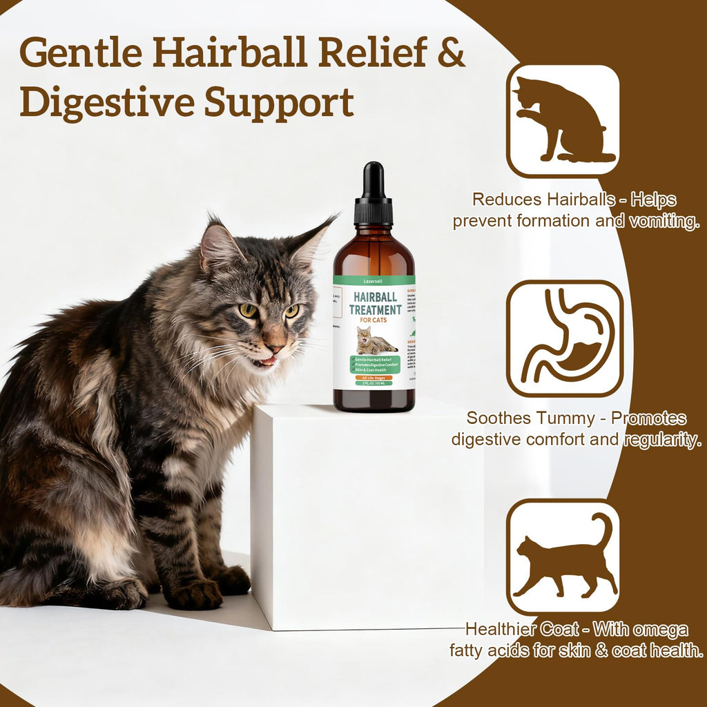 Cat Hairball Remedy with Natural Ingredients & Vitamins D163