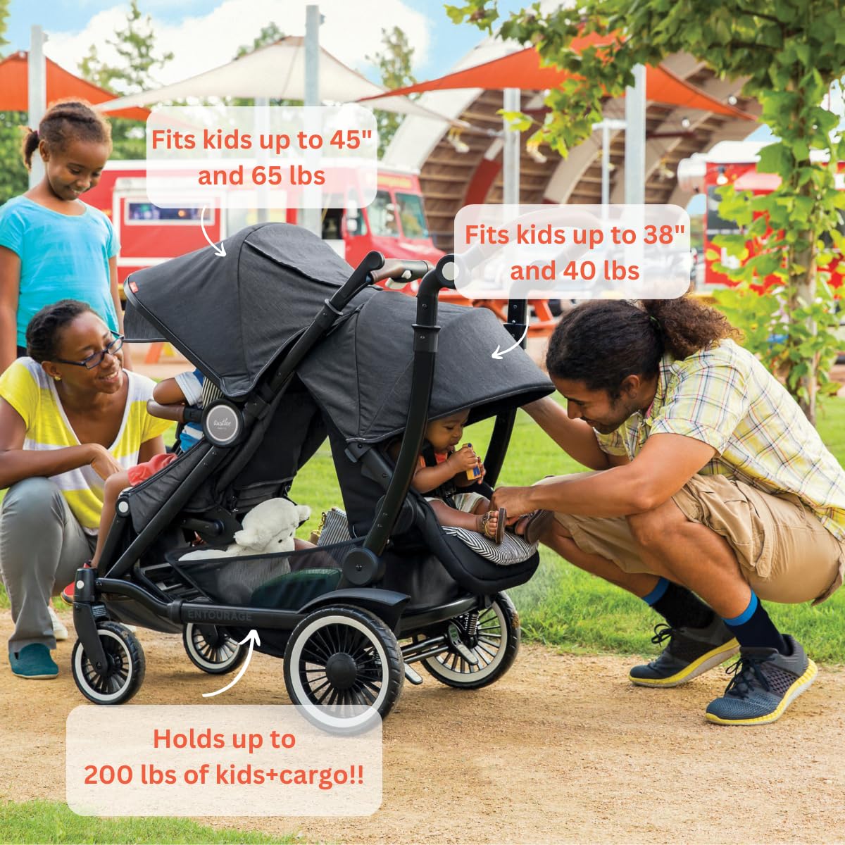 Black Double Stroller C442751