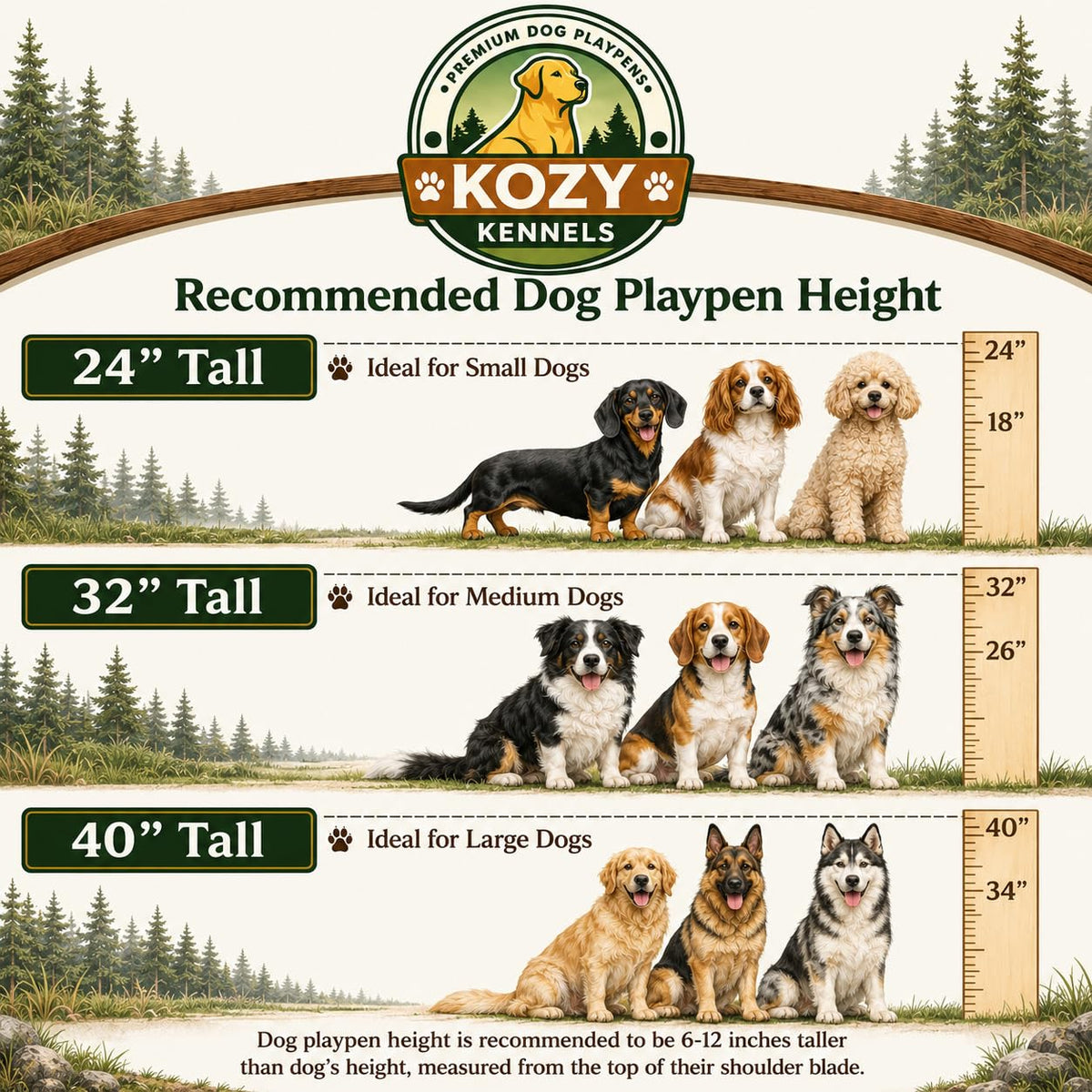 40 inch 16 Panels Heavy Duty Metal Dog Playpen H9315