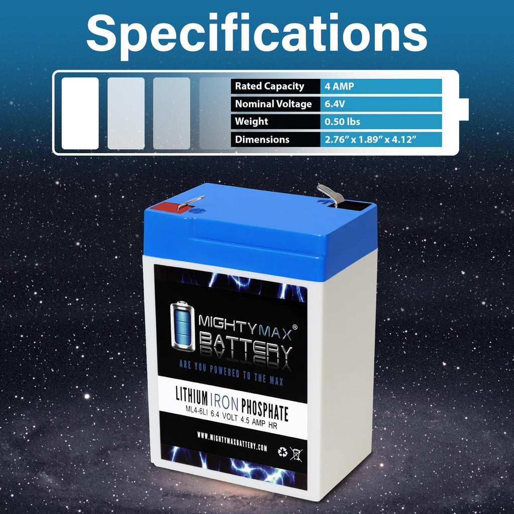 6V 4.5AH Lithium Replacement Battery Z933737