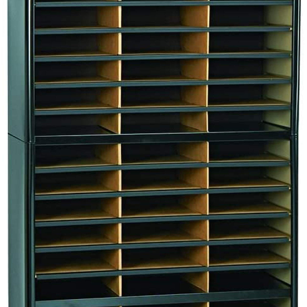 72 Compartment Black Literature Organizer O285