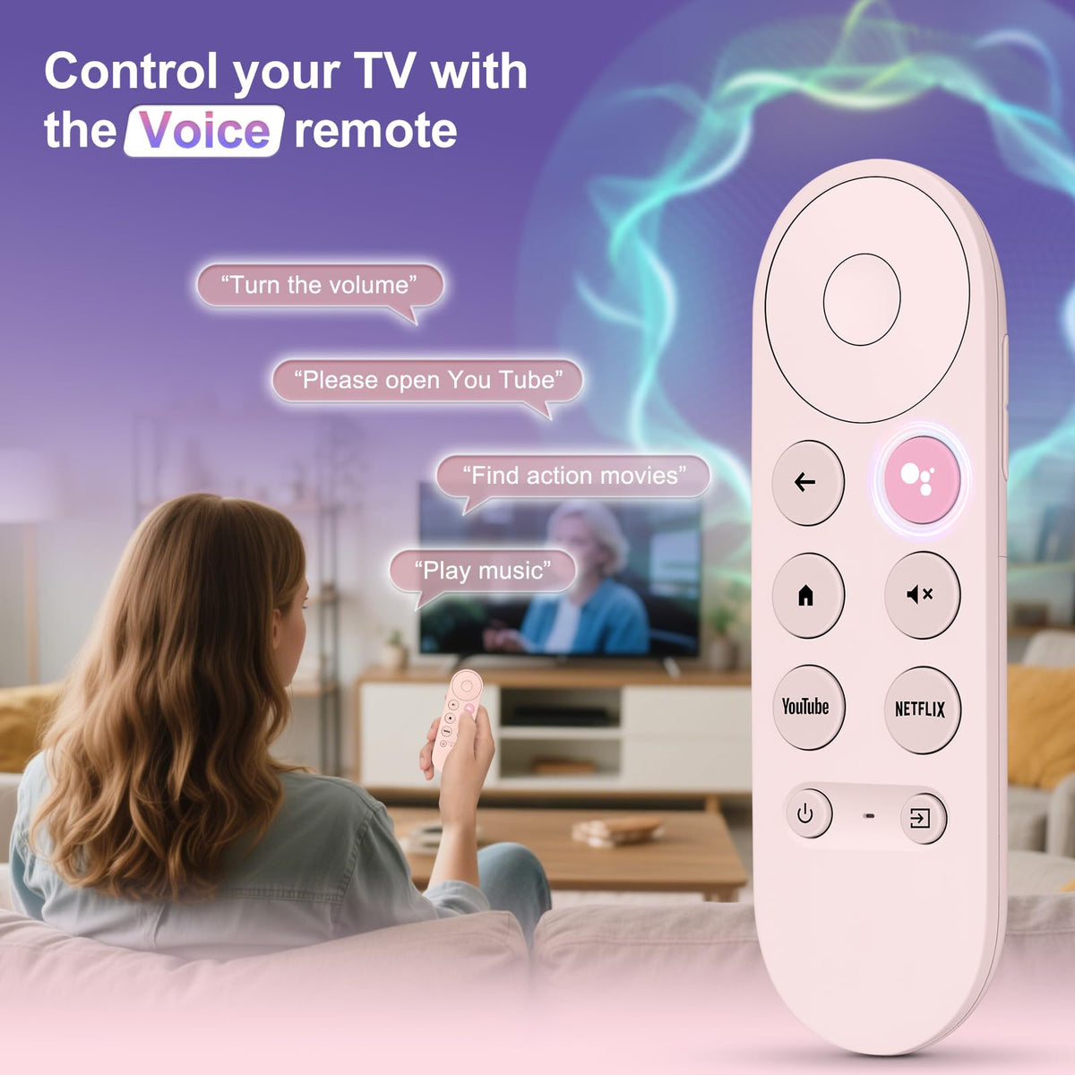 Pink Voice Replacement Remote Control L5453