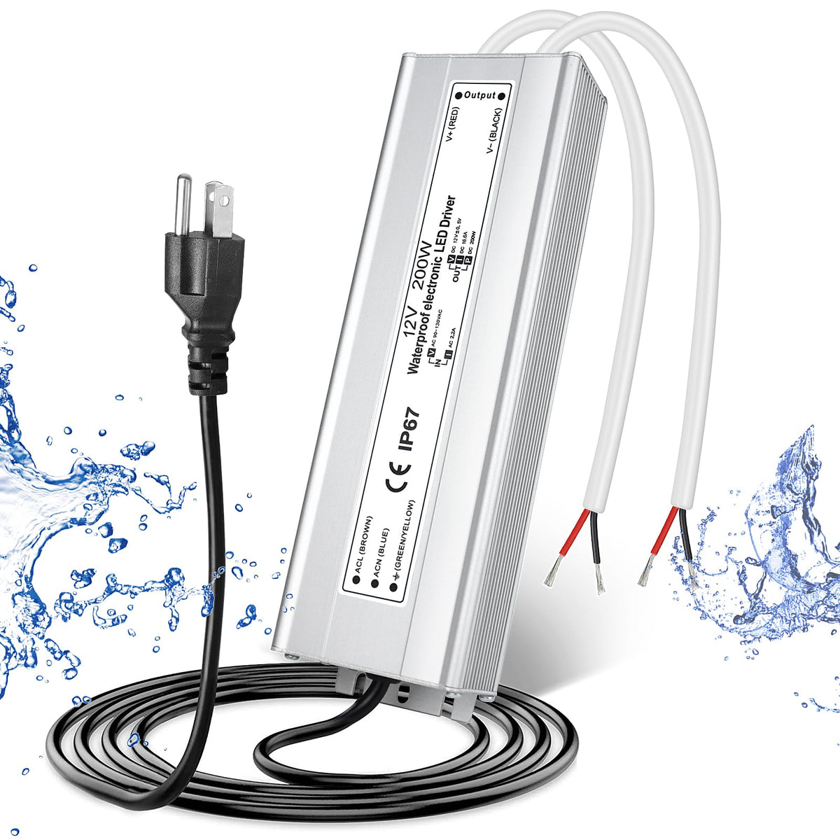 200W 12V IP67 Waterproof LED Power Supply Transformer X791256