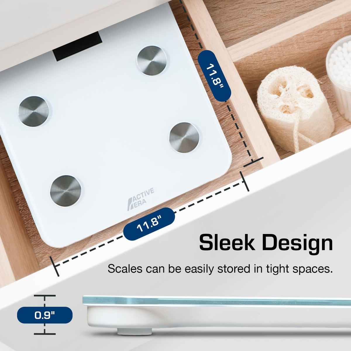 White Digital Bathroom Bluetooth Scale S359788