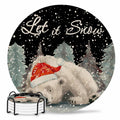 Set of 4 Absorbent Ceramic Stone Coasters with Holder Z15895