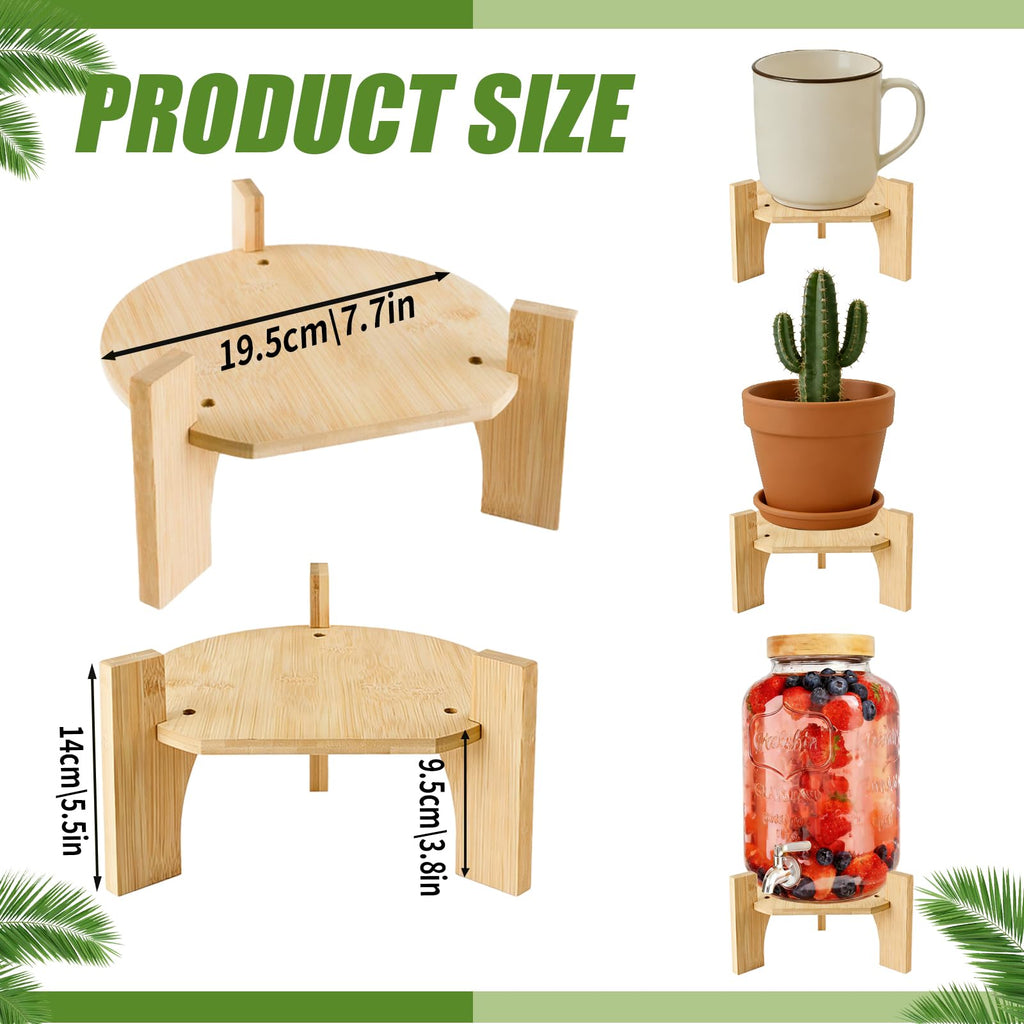 Natural Bamboo Wood Drink Dispenser Stand E461