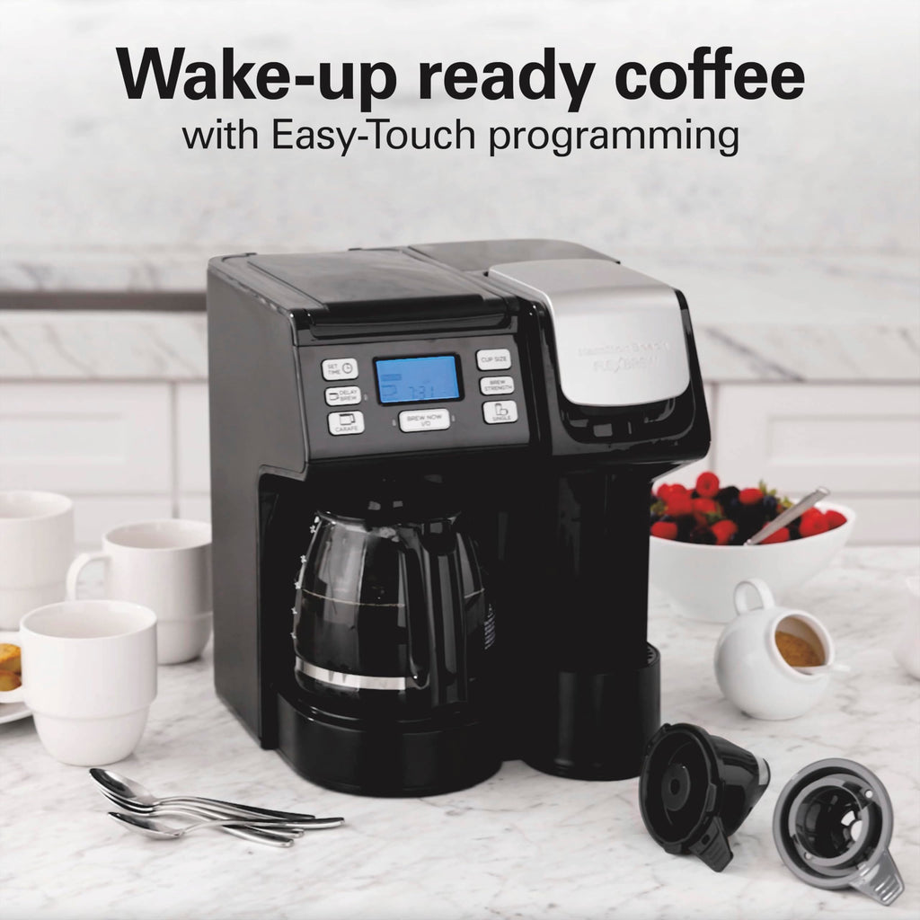 2-Way Coffee Maker with K-Cup Pods or Grounds, Black B452