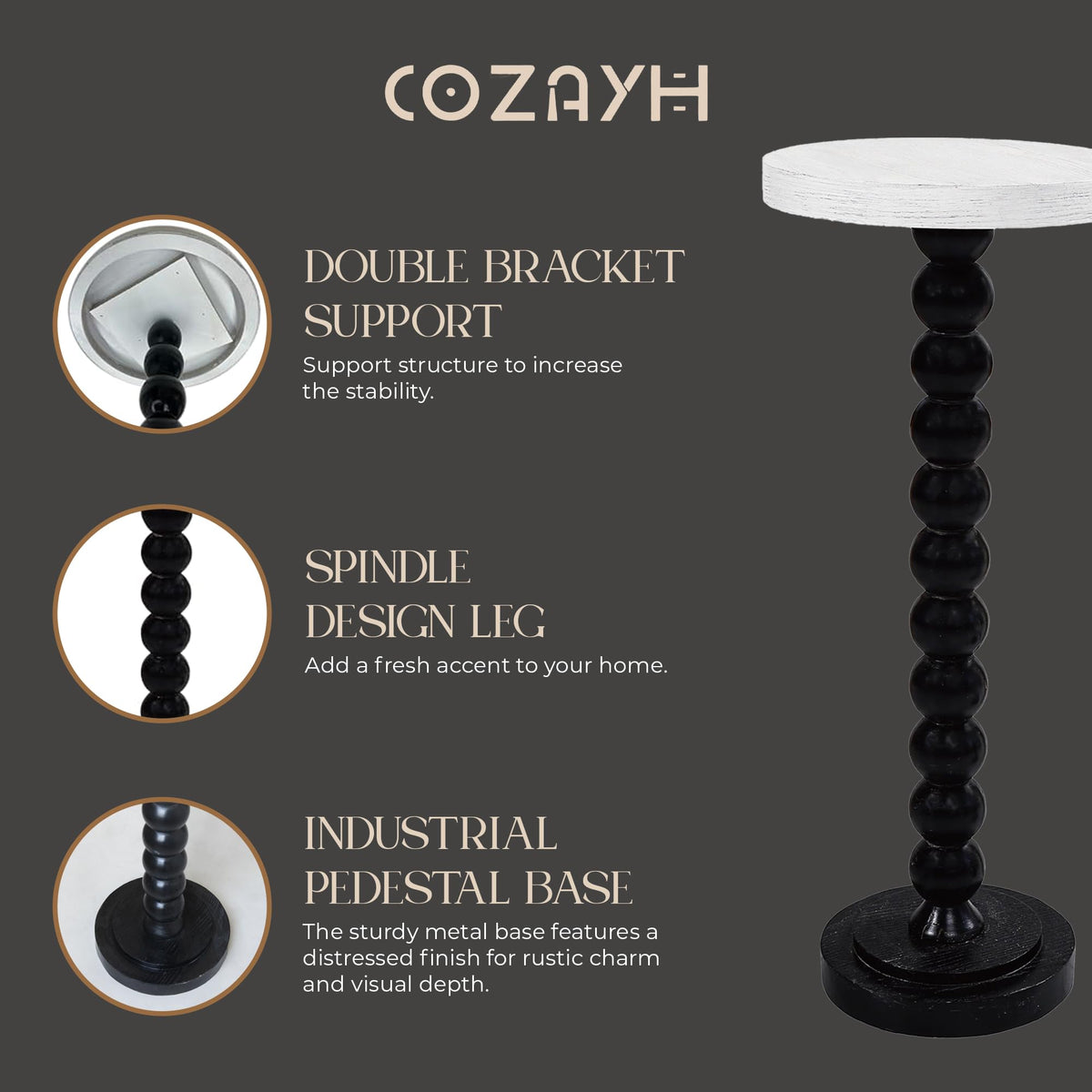 Small Pedestal End Table H81196