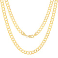 10k Yellow Gold Cuban Curb Link Chain Necklace E3907