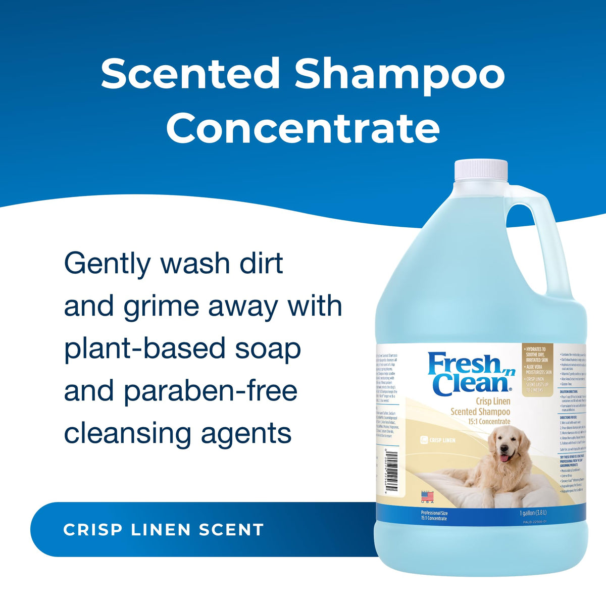 Linen Scented Shampoo 1 Gallon with Vitamin E & Aloe Vera A631