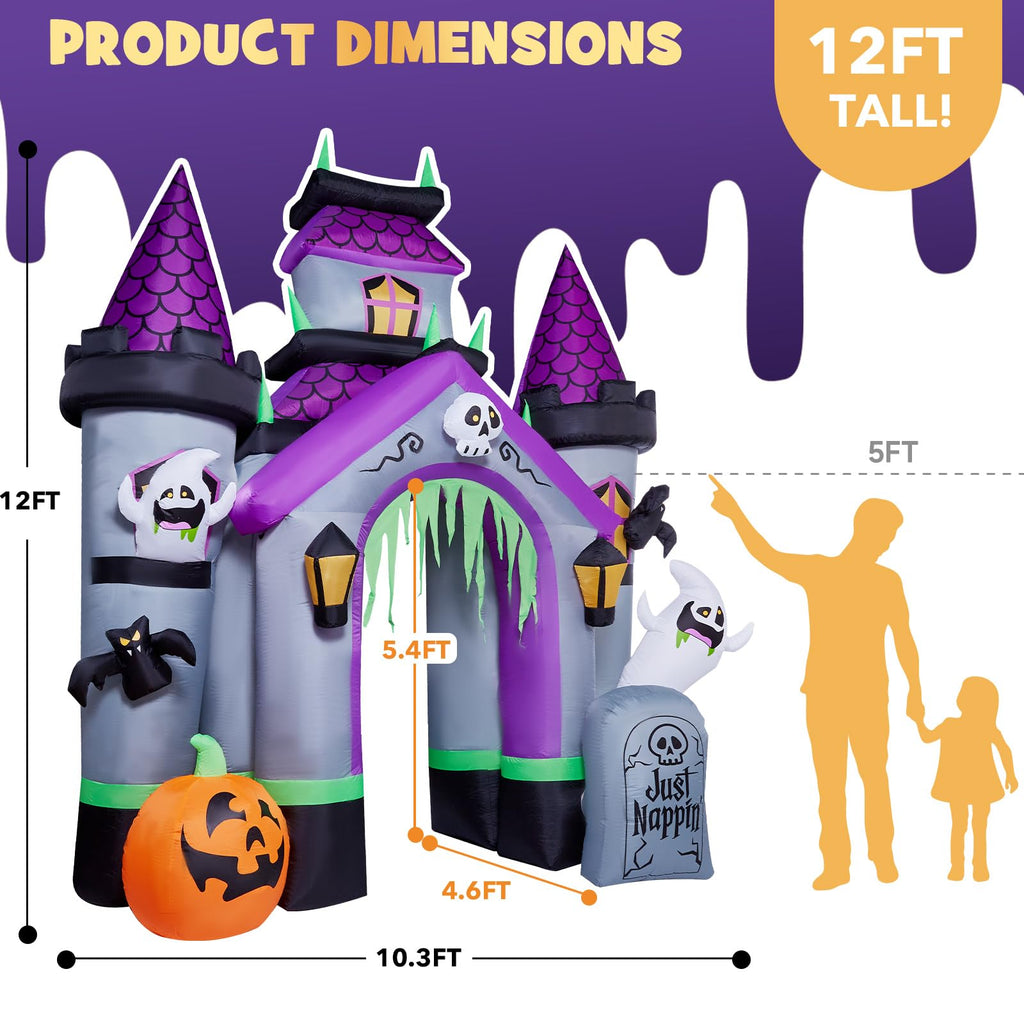 12 FT Halloween Inflatable Archway Outdoor Decoration R88760