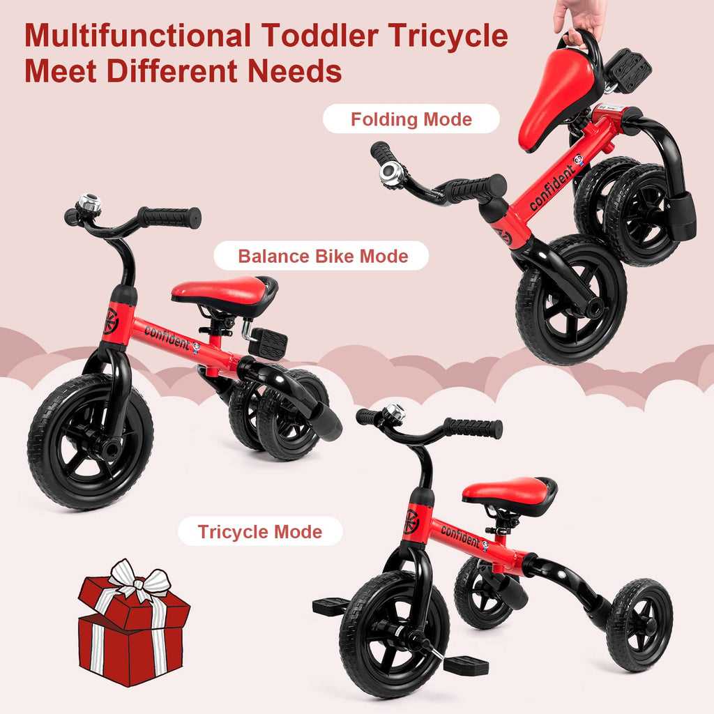 Tricycle for Toddlers 2-5 Years, 3 in 1 Folding Bike K24424
