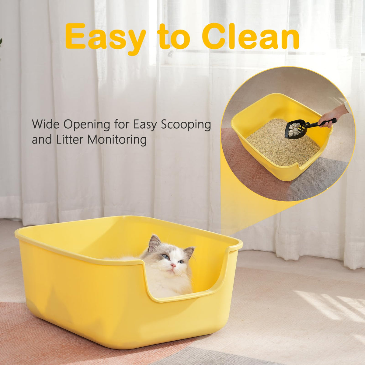 Large High Sides Cat Litter Box R228