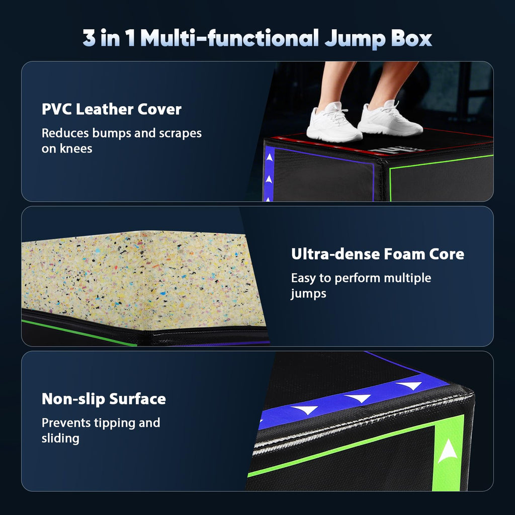 3 in 1 Foam Plyometric Jump Box J26423