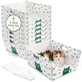 8 Pack Disposable Cat Litter Box with Scoop C513