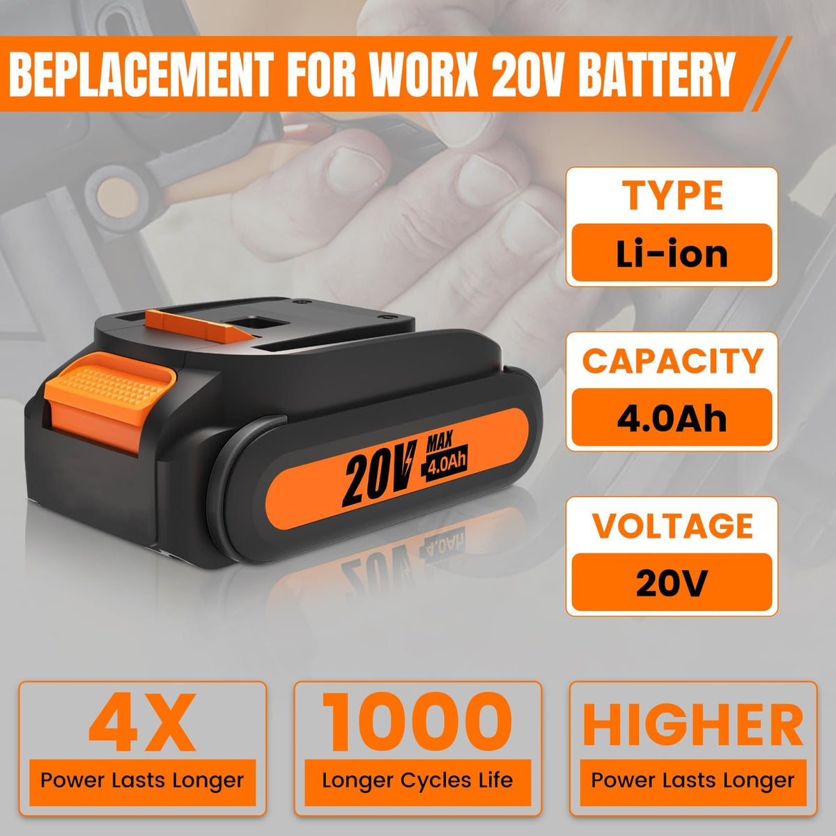 20V 4.0Ah Battery X736336