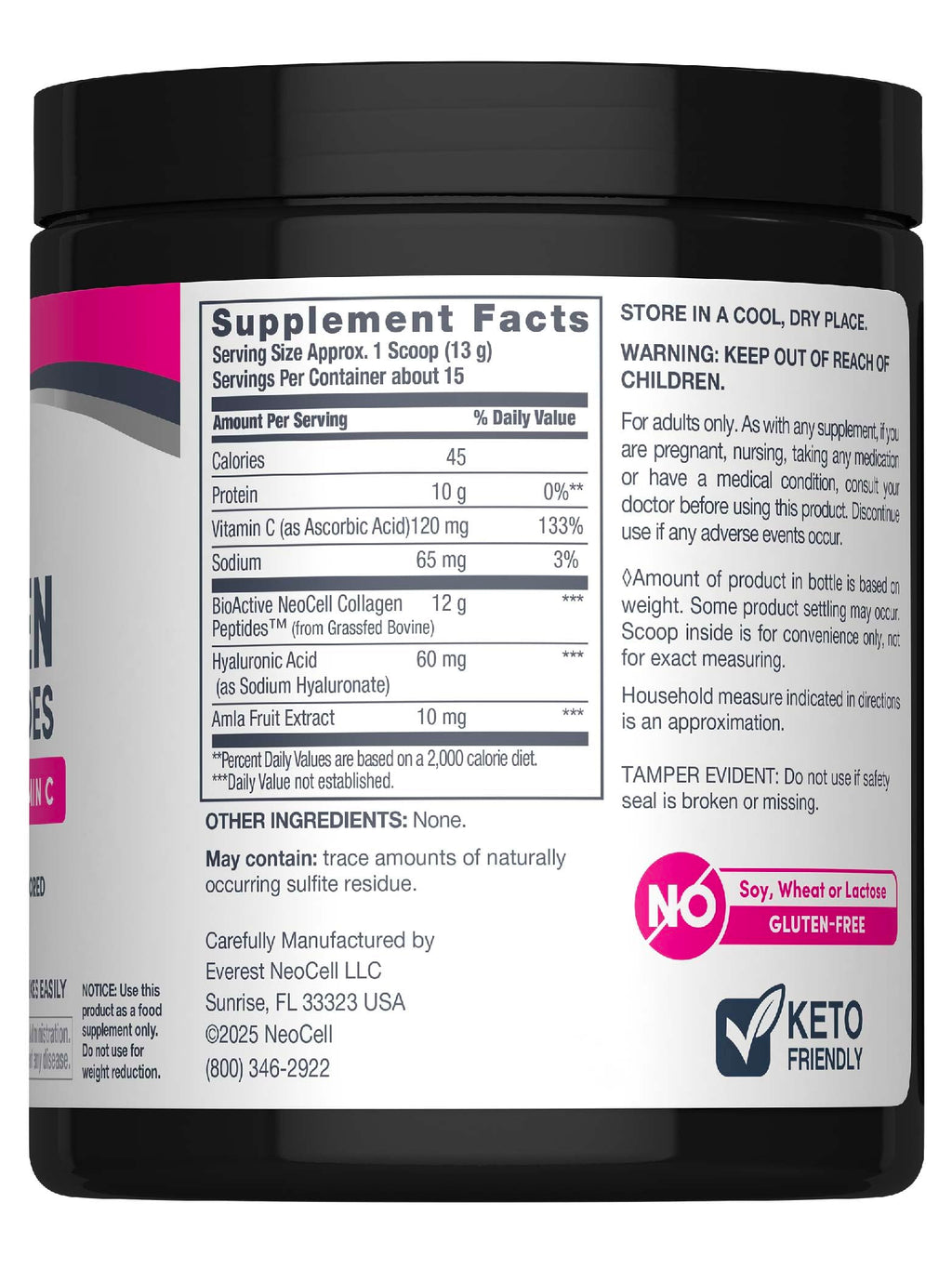 Collagen Peptides Powder 6.9 oz Unflavored Supplement T25408
