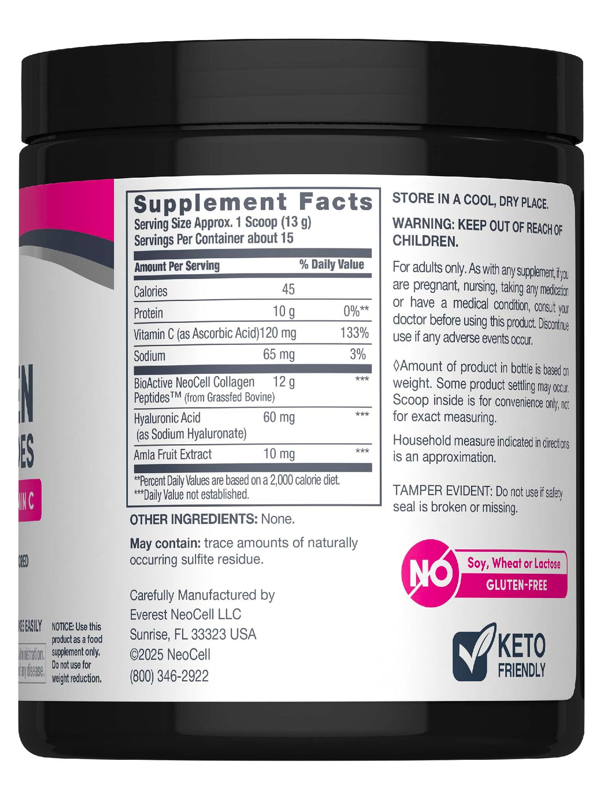 Collagen Peptides Powder 6.9 oz Unflavored Supplement T25408