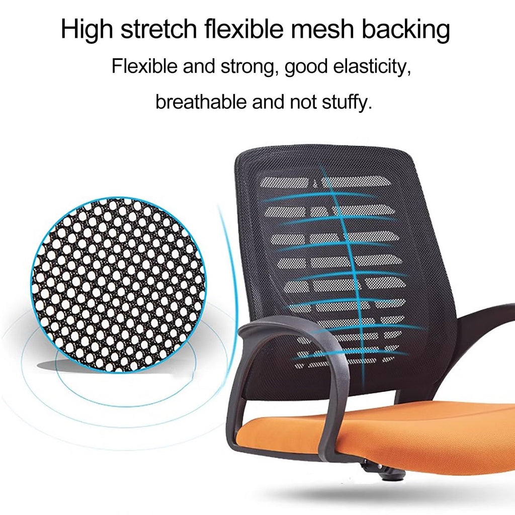 Orange Ergonomic Mesh Office Chair with Lumbar Support F629