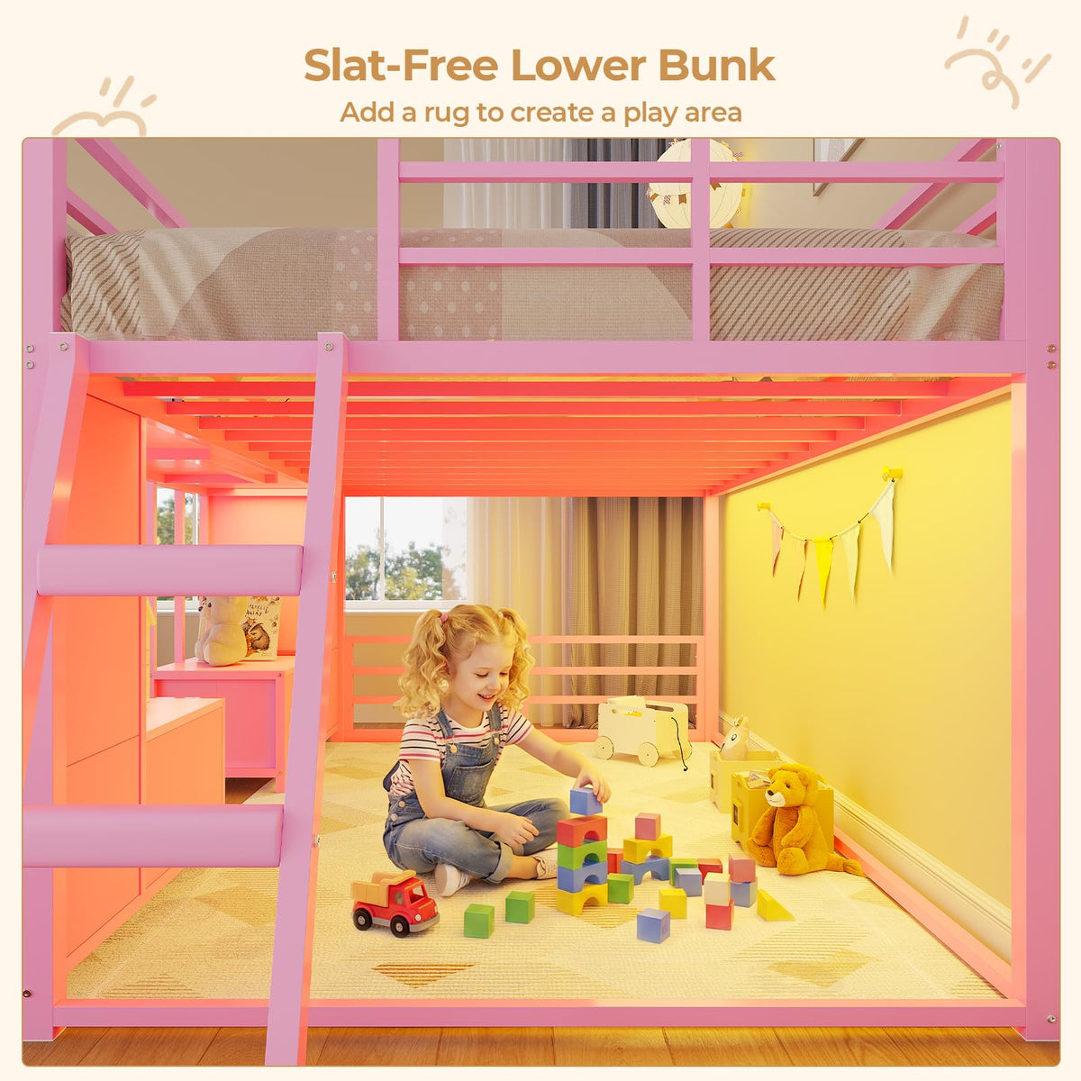 Twin Over Twin Bunk Bed with 8 Drawers & Bookshelf D17288