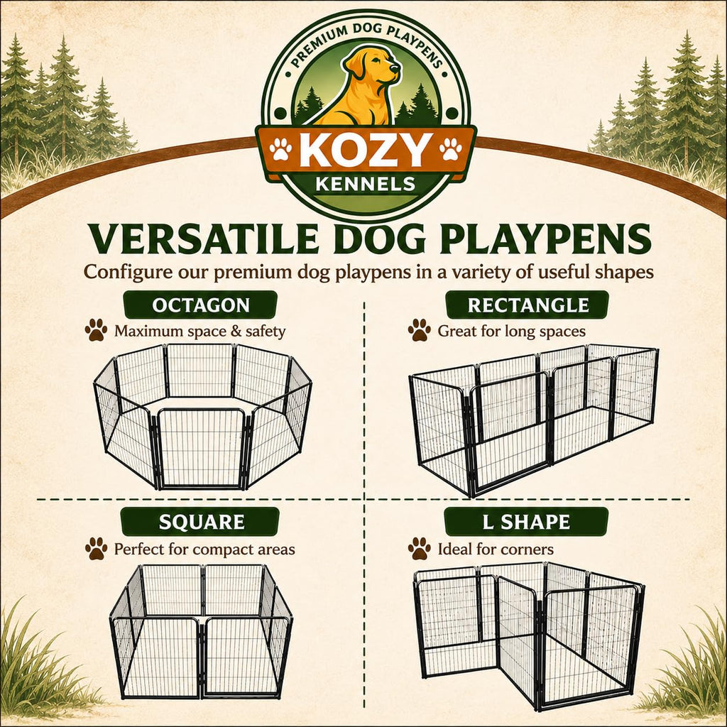 40 inch 16 Panels Heavy Duty Metal Dog Playpen H9315