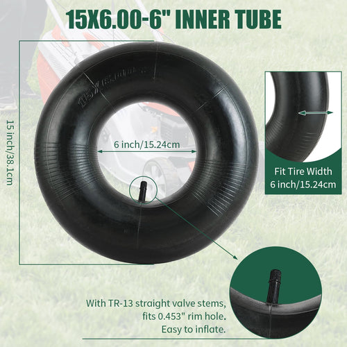 2 Pack 15x6.00-6 Inner Tubes with TR-13 Valve Stem F532733