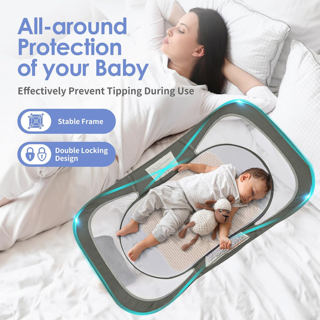 Portable Baby Bassinet with Mosquito Net & Sunshade L43072