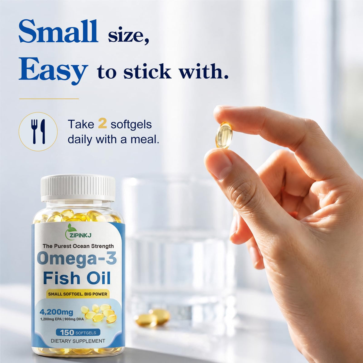 Omega-3 Fish Oil 4200mg Mini Softgels K926