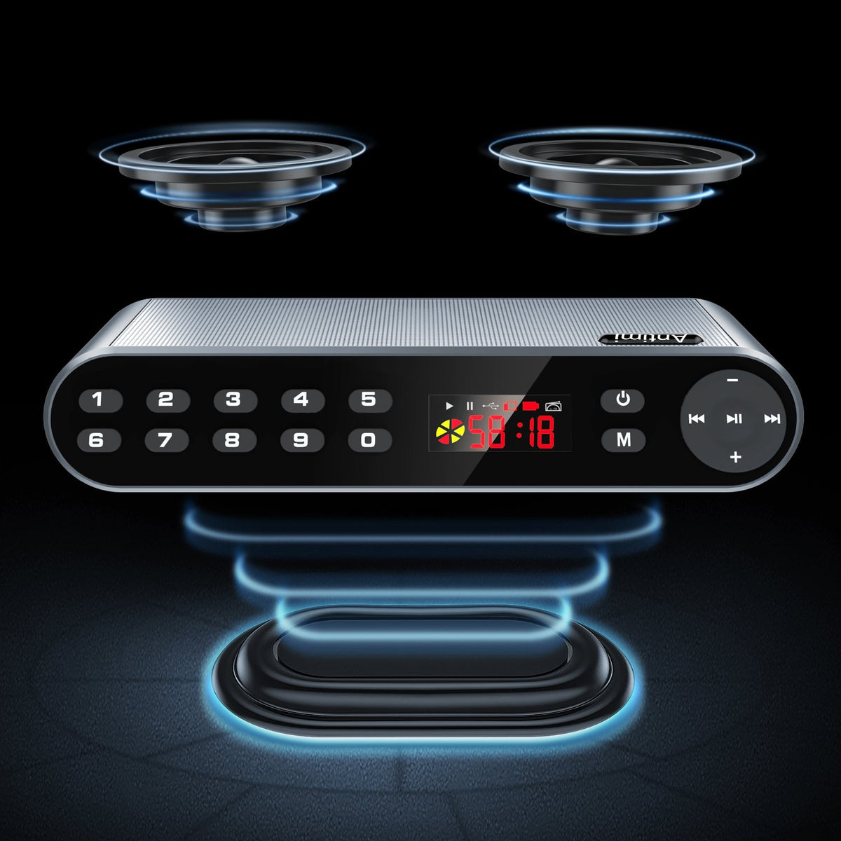 Portable Bluetooth FM Radio MP3 Player Wireless Speaker P23020