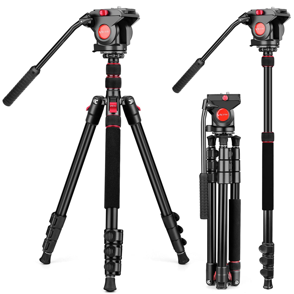 72" Heavy Duty Fluid Head Camera Tripod with Carry Bag X231189