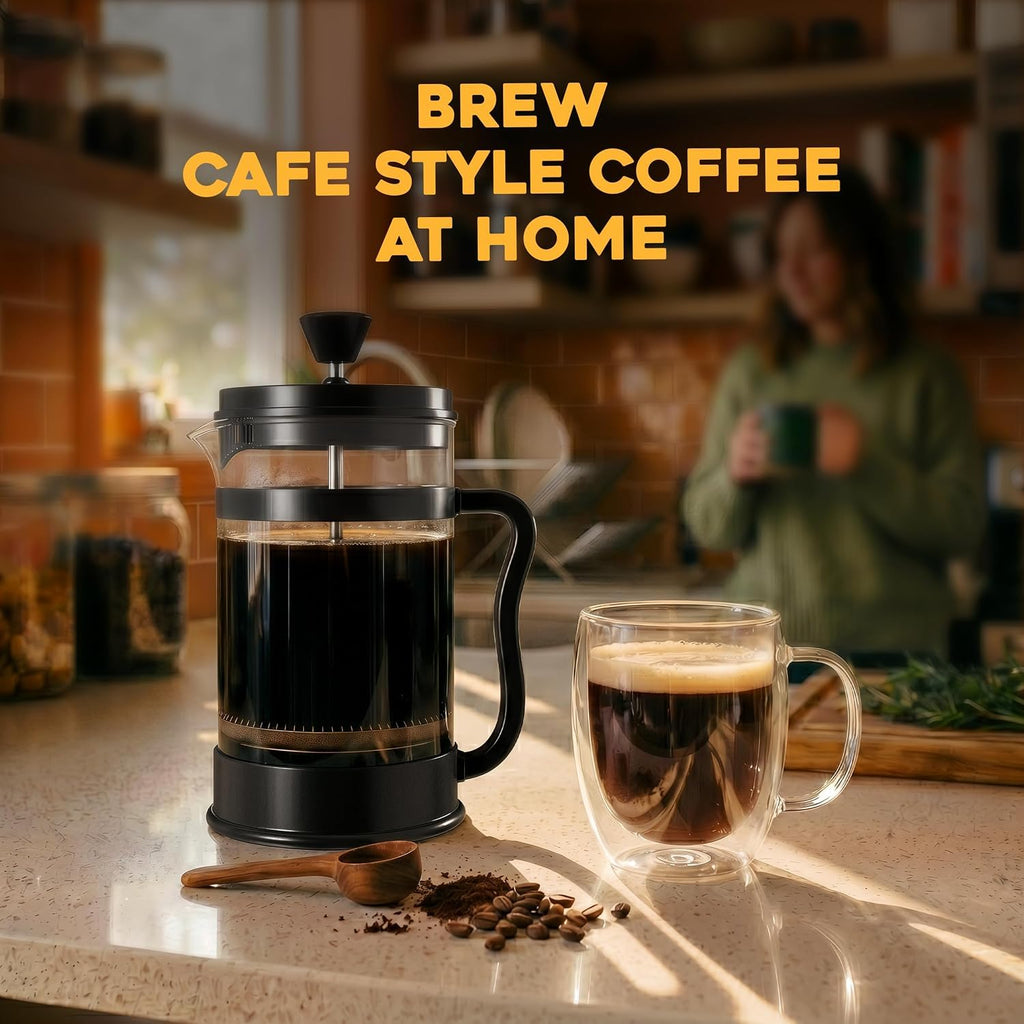 Borosilicate Glass French Press Coffee Maker 34 Oz C699979