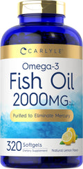 Fish Oil Omega 3 Supplements 2000mg 320 Softgels EPA & DHA U810