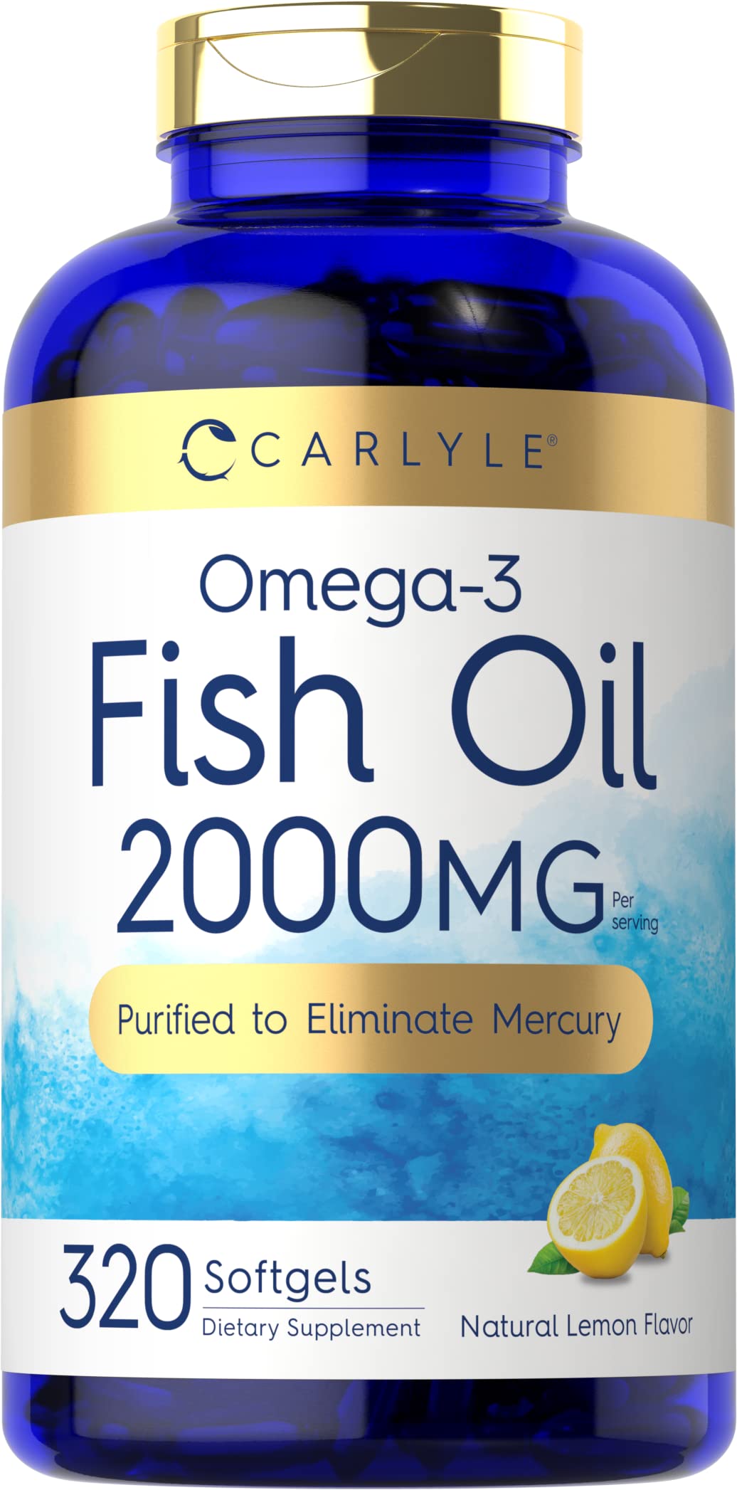 Fish Oil Omega 3 Supplements 2000mg 320 Softgels EPA & DHA U810