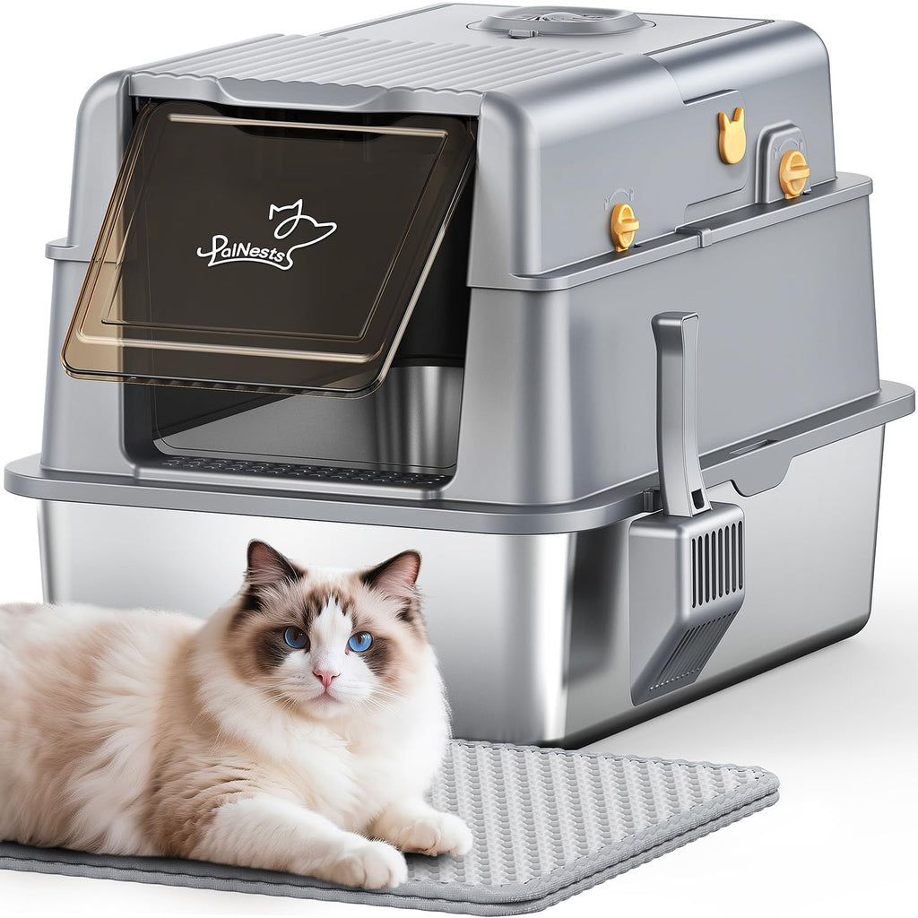 Stainless Steel Litter Box with Lid Z6866
