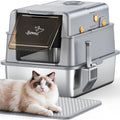 Stainless Steel Litter Box with Lid Z6866