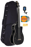 Black Mahogany Acoustic-Electric Ukulele Bass with Case J6582