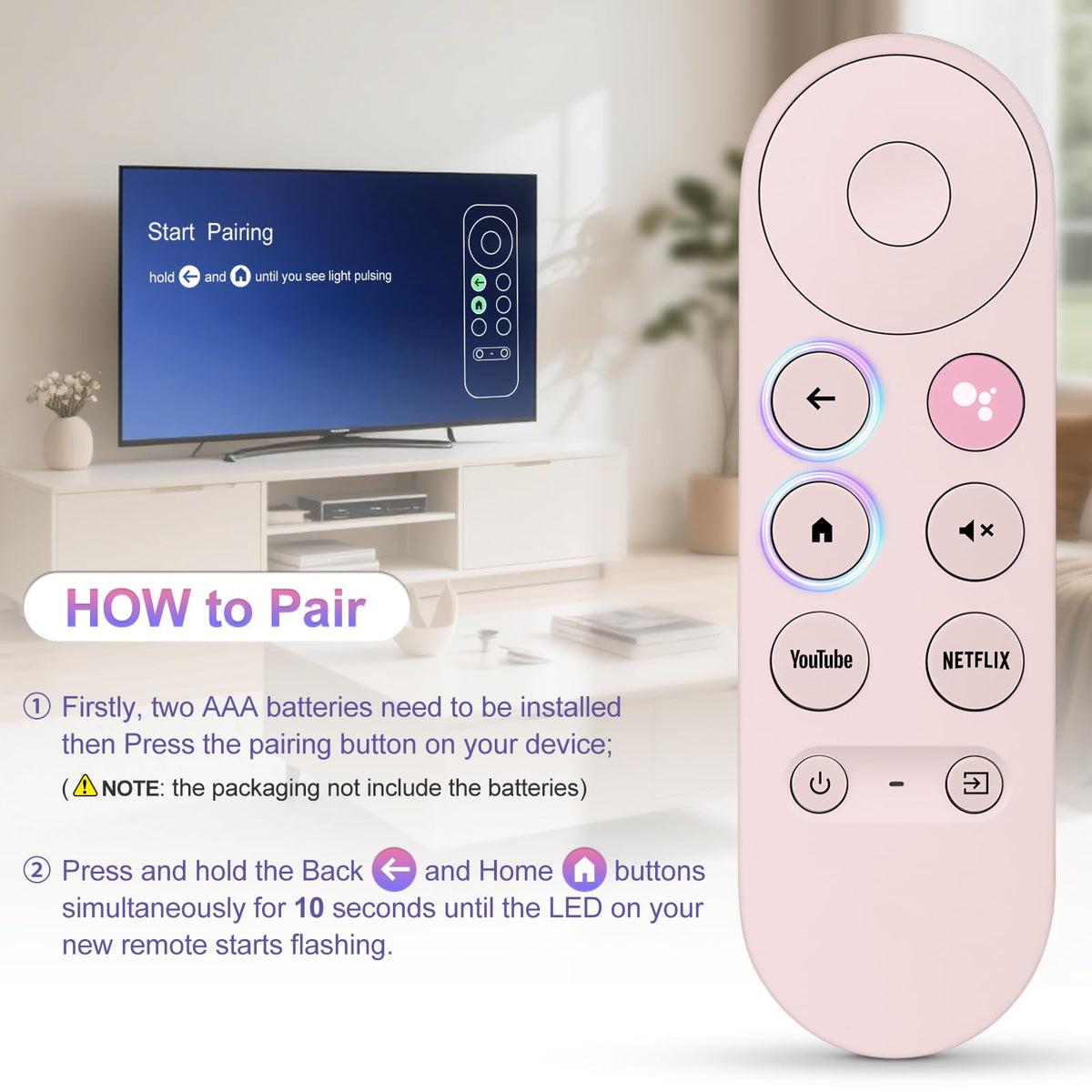 Pink Voice Replacement Remote Control L5453